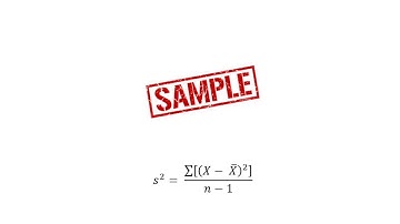 Sample Variance and Standard Deviation (Manual Calculation with some Excel)