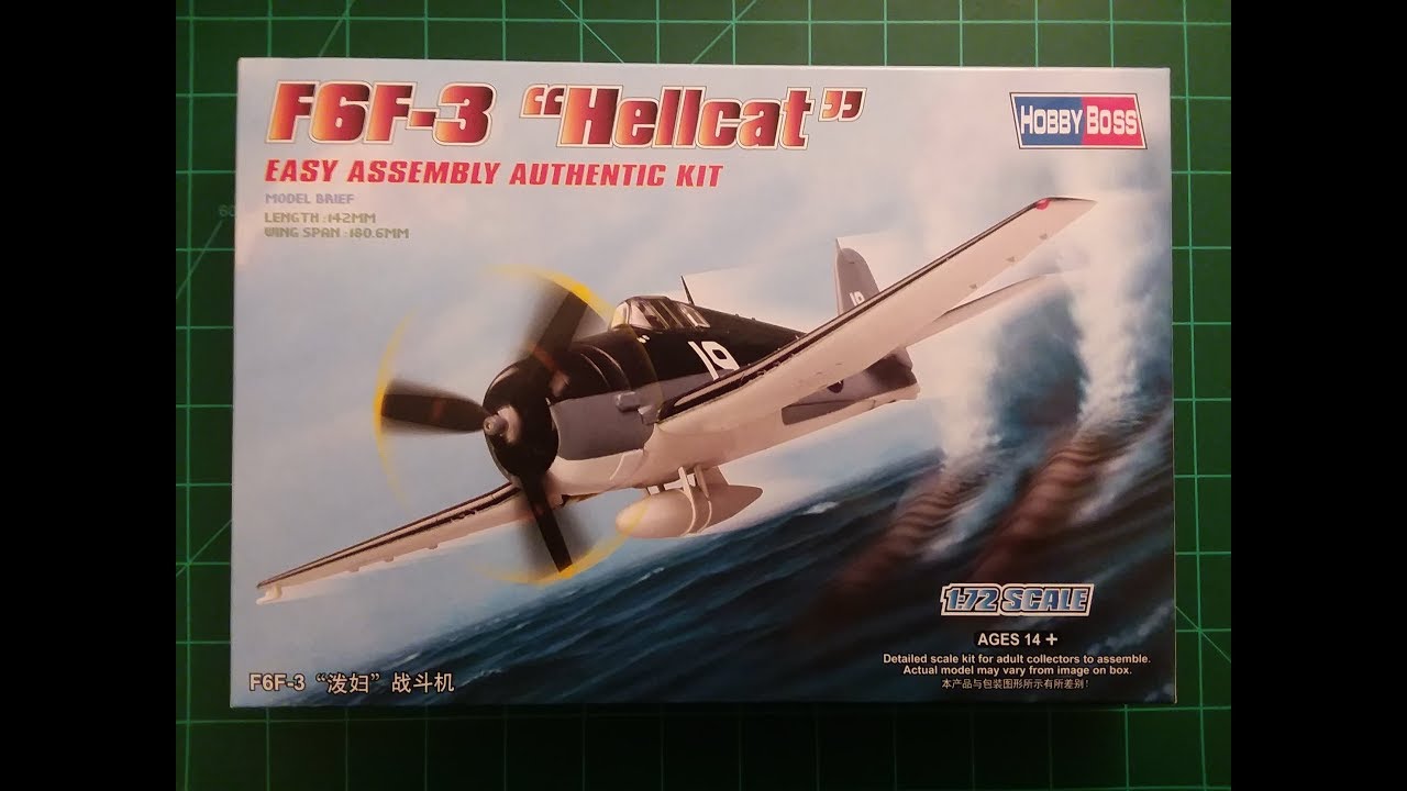 Kit Maquette Plastique HOBBY BOSS 1/72 Grumman F6F-3 Hellcat - Avion Militaire - Neuf - Réf. 80256