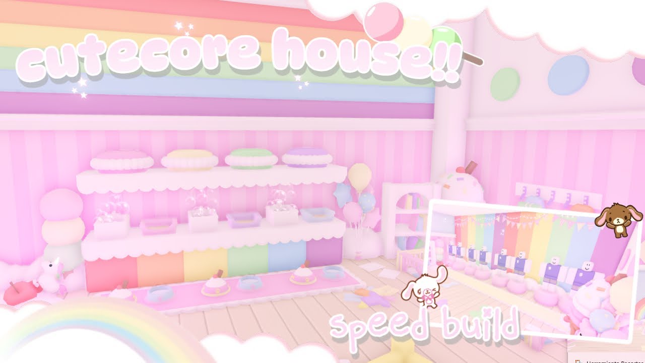 🌈‧₊˚ ⋅ cutecore rainbow outfits shop & daycare house speed build ...