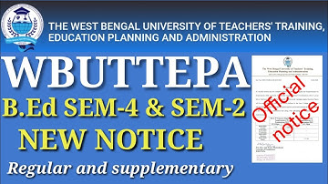 WBUTTEPA IMPORTANT NOTICE ?