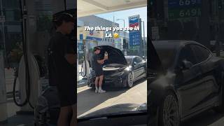 Tesla Owner Forgets His Car Doesn’t Take Gas 🤦‍♀️