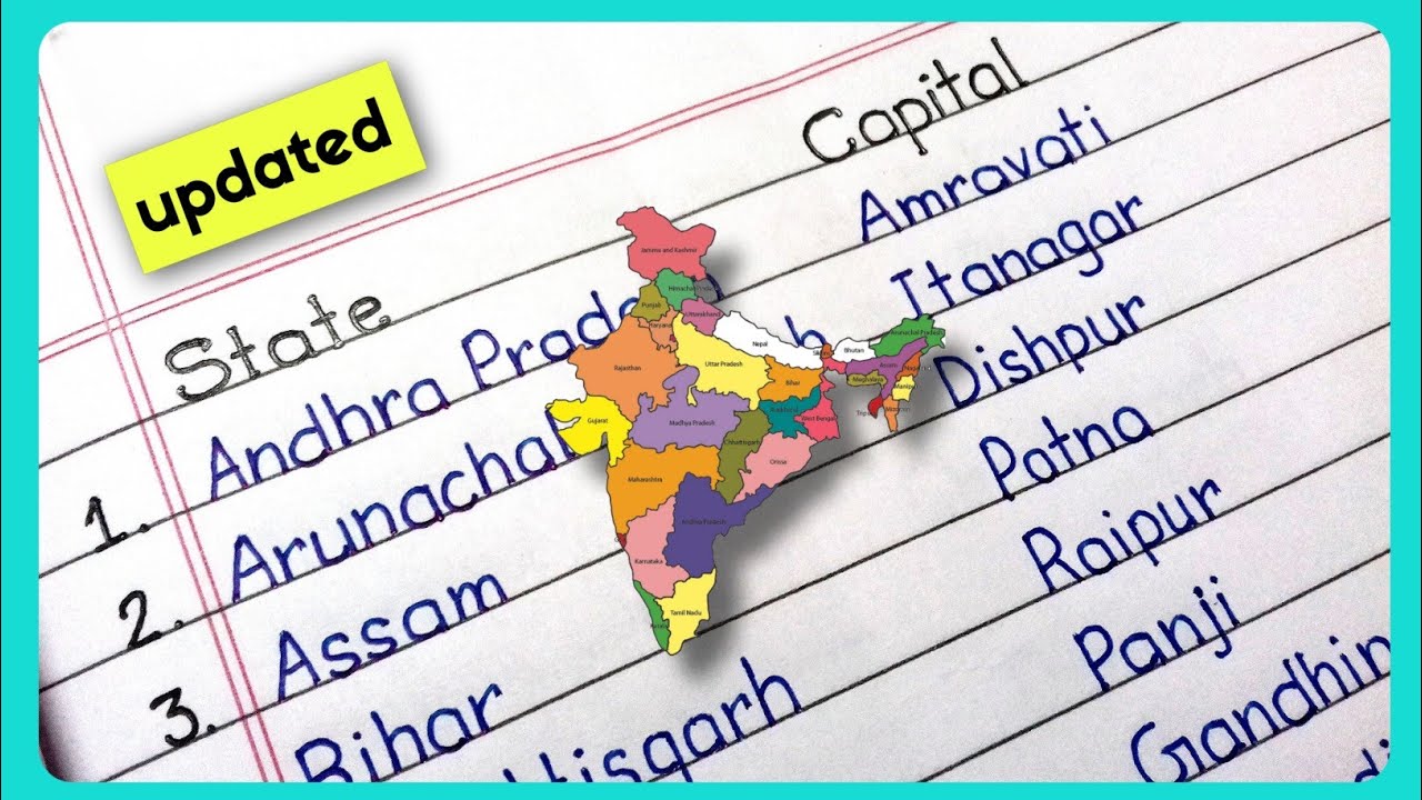 Indian States and Capital | Name of Indian States | All Indian States ...