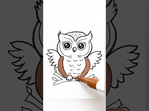 Cute Owl Drawing Shorts Trending Drawing Art Owl Easy Simple Doodle Draw Shorts Shortfeed 