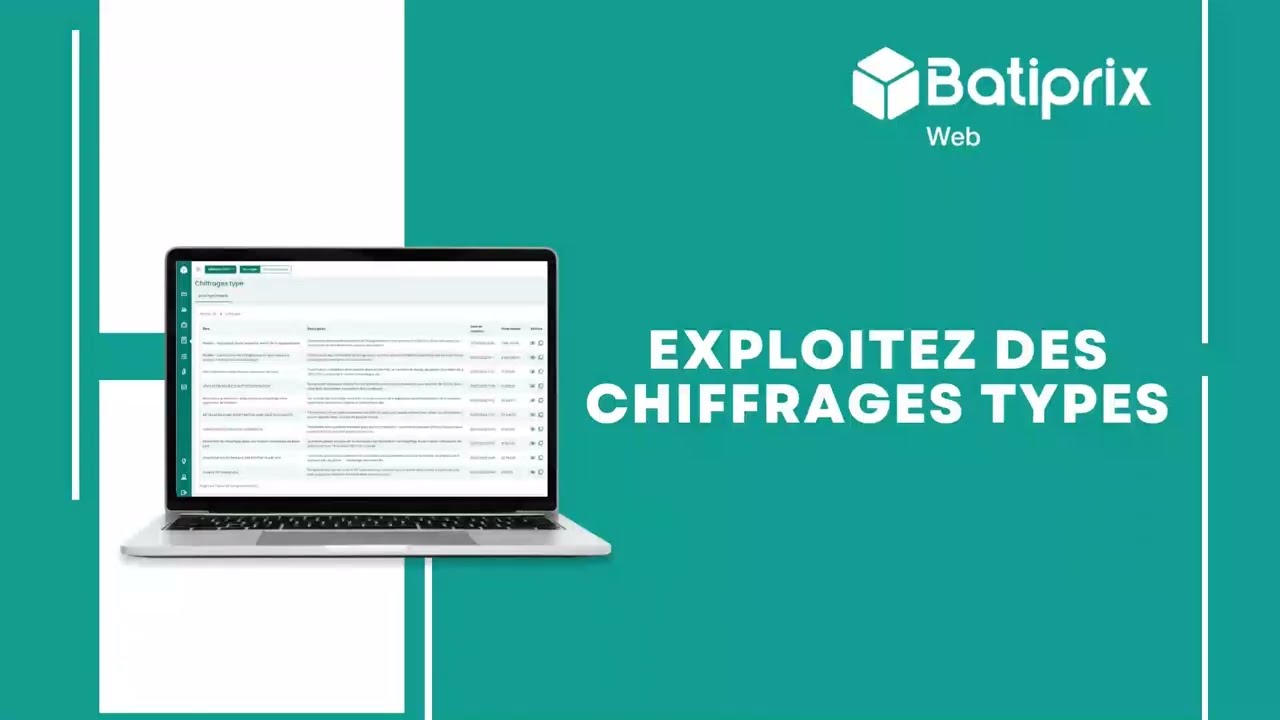 Exploitez des chiffrages types
