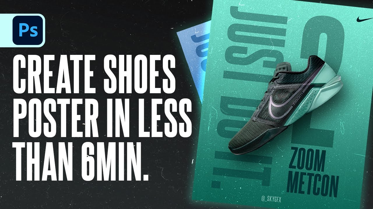 Create Nike Shoes Poster In Photoshop | 