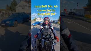 Insta360 Mic Air connected to Insta360 X4 #insta360micair #audioquality#motovlog#rider#shorts