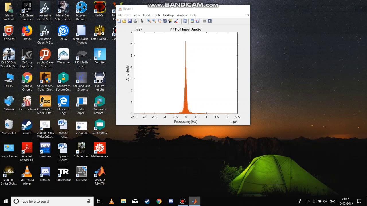 Separation of Frequency Bands using FFT Techniques on MATLAB