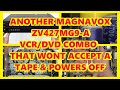 ANOTHER MAGNAVOX DVD-VCR REPAIR ZV427MG9 A WONT TAKE A TAPE & SHUTS OFF
