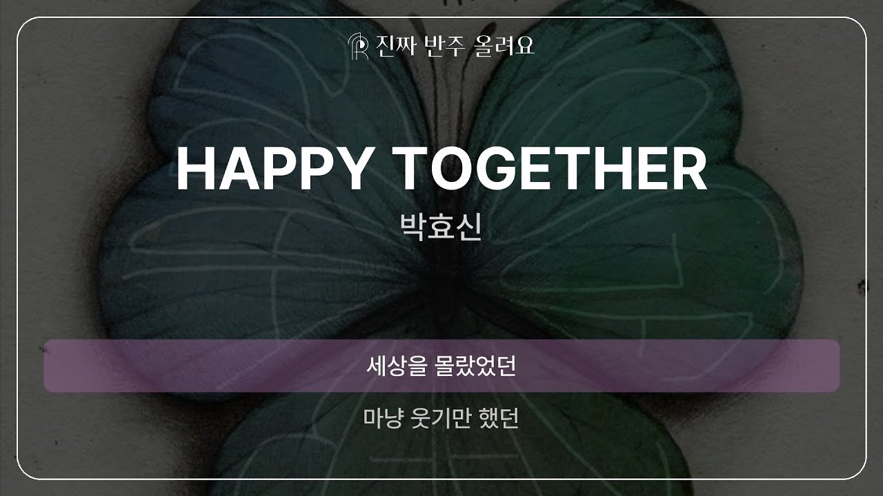 HAPPY TOGETHER - 박효신 [원곡 MR][멜로디 제거 ver]