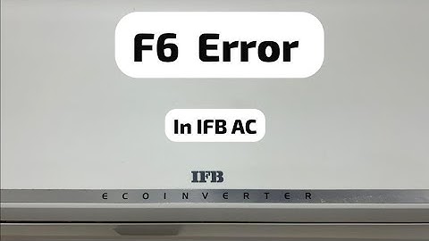 F6 Error In IFB Inverter AC // IFB AC Error Solution // Inverter AC Error Solution