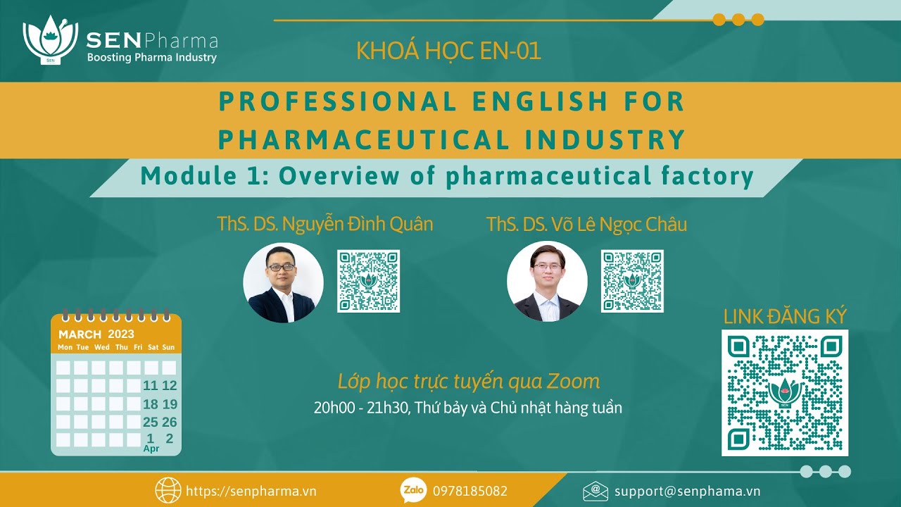 Module 1: Overview of pharmaceutical factory | EN-01: Professional English | SEN Pharma Course