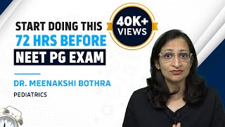 Last 3 days Step by Step Plan by Dr. Meenakshi | Exam Tips NEET PG 2023