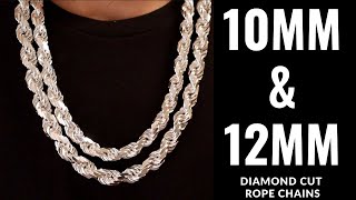 10MM & 12MM Rope Chain  Luke Zion Jewelry 