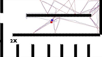 Stigmergic algorithms: robot following a single human on a simulated RFID floor