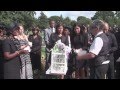 Wings of white doves released at the generals funeral coventry warwickshire