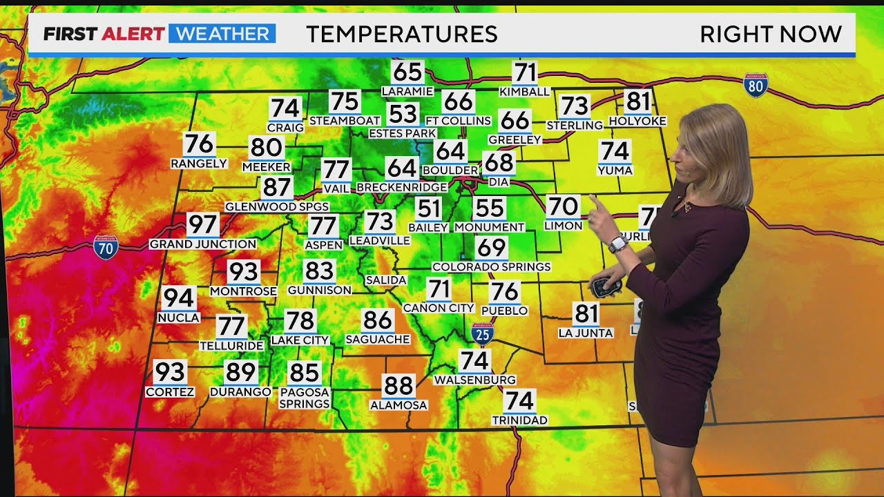 More evening storms in Colorado Sunday, warmer temps by Monday YouTube