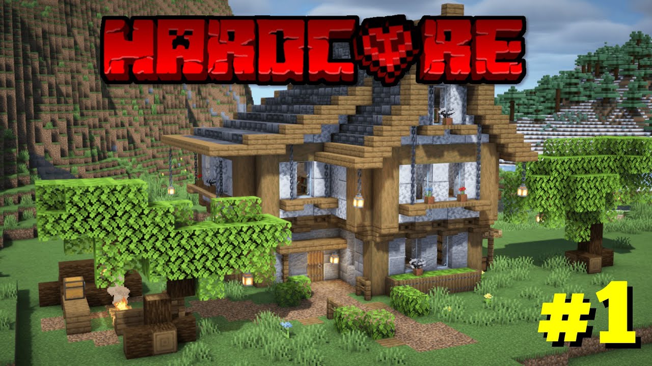 Building My Starter Base in Hardcore Minecraft! (Ep. 1) - YouTube