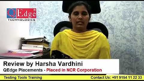 Testing Tools Course Training Review by Harsha Vardhini | QEdge Technologies Hyderabad Ameerpet