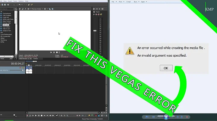 SONY/MAGIX VEGAS 15 | FIX RENDER ERROR - “An Invalid Argument Was Specified.”