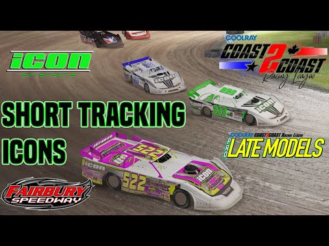 iRacing Dirt Pro Late Models @ Fairbury American Legion Speedway Coast2Coast Racing League Action