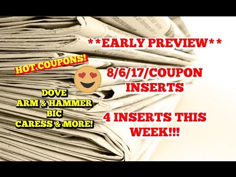 **EARLY PREVIEW** | 8/6/17 COUPON INSERTS | 4 INSERTS THIS WEEK!