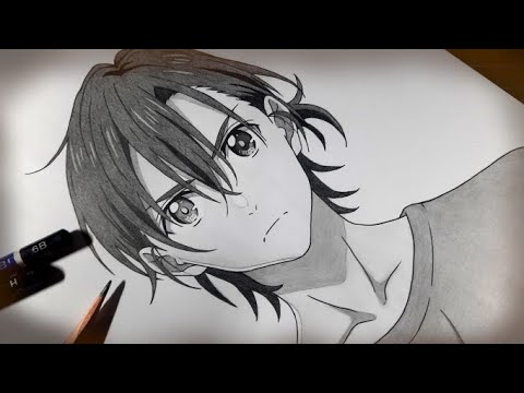 Anime summertime render black and white