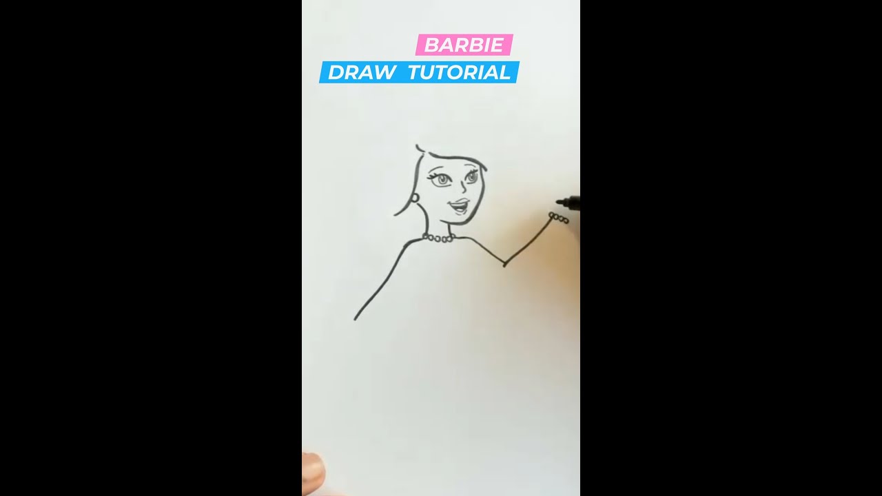 How to Draw Barbie - YouTube