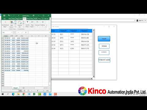 HMI DataLogger Connected With MSExcel File Using MySQL!!