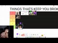 things that kept me broke (GOONER EDITION)