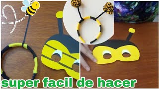 🐝ANTIFAZ DE ABEJA,MASCARA DE ABEJA CON FOMY,DIADEMA DE ABEJA, #primavera2024