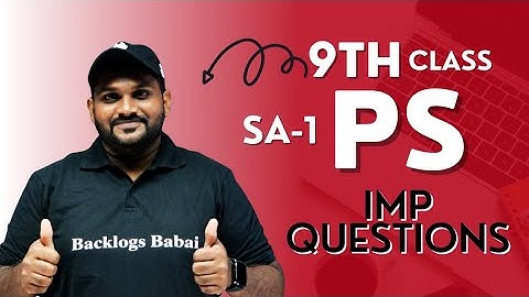 9th class SA-1 PS important questions 🔥🎉//2025-26 // @backlogsbabai1797 