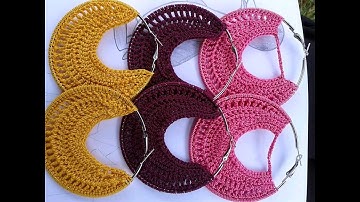DIY Crochet hoop earrings tutorial