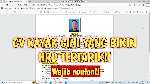 Bedah CV Fresh Graduate Menarik Dalam 2 Menit!!