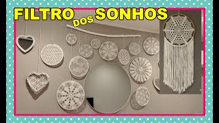 🏠FAZER FILTRO DOS SONHOS DE FORRINHO DE CROCHÊ/CAÇADOR DE SONHOS/APANHADOR DE SONHOS/MACRAME