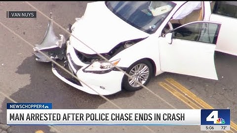 Man arrested after police chase ends in crash