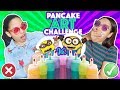 DIBUJOS QUE SE COMEN 🥞 Pancake Art Challenge Con Mi Hermana | Yarissa 🎄