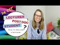 How to become a UNIVERSITY LECTURER! (UK science edit)