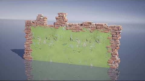 Modular Brick Wall, Unreal Engine: Horizontal Wall Combine