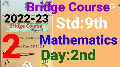 9th||Mathematics||Bridge Course||2022-23 ||Day:2nd||English & SemiEnglish||Maths, Class 9,Day:2