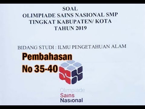 Soal osn ipa smp tingkat kabupaten