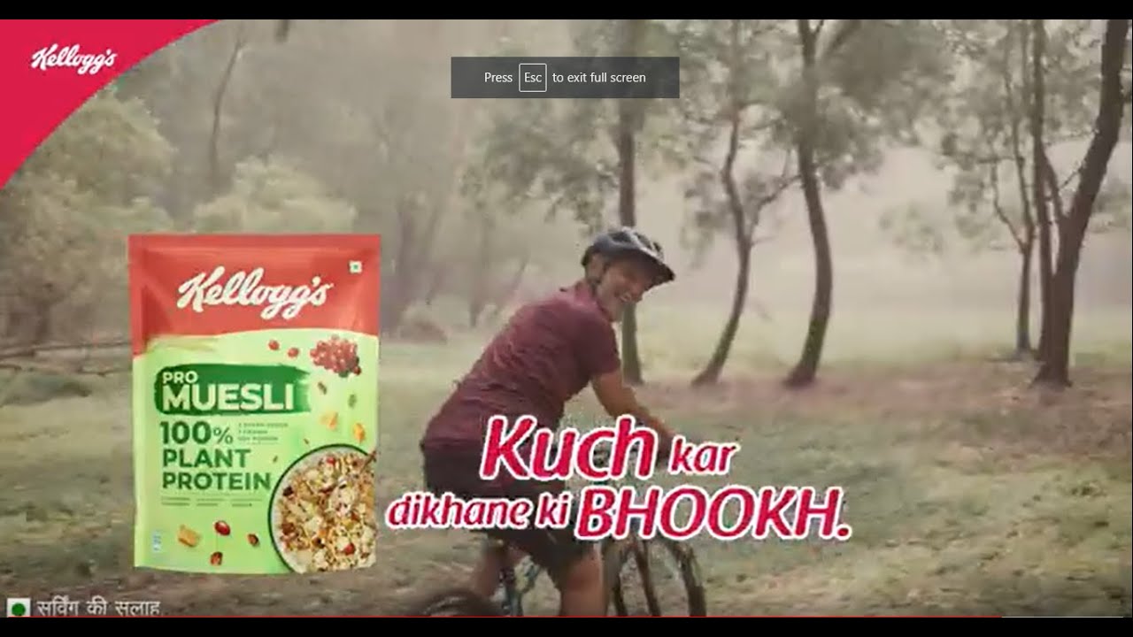 Hindi Kellogg's Pro Muesli x Milind Soman 20 sec YouTube