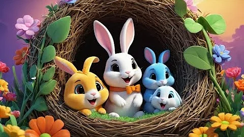 Five Little Bunnies Jumping on the Ground | Counting and Action Song for Kids | Hop, Count, and Sing