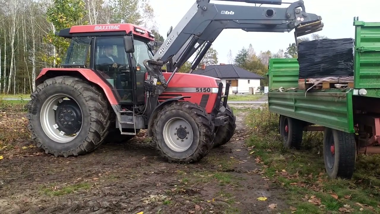 Rozładunek cegły Case 5150
