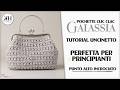 Borsa Clic Clac "Galassia" all'UNCINETTO: Facile e Bellissima con il Punto Alto Incrociato! ✨