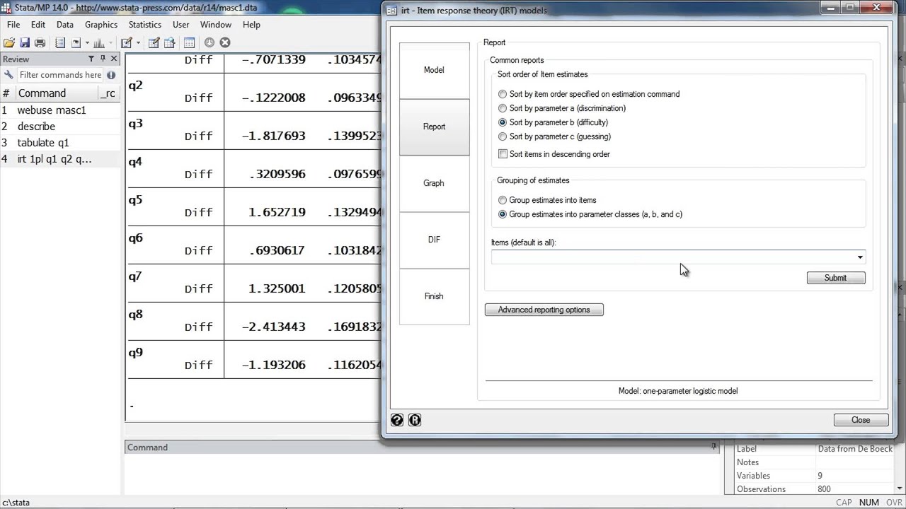 Item Response Theory Using Stata One Parameter Logistic 1pl - item response theory using stata one parameter logistic 1pl models