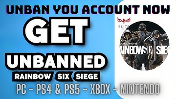 HOW TO UNBAN YOUR RAINBOW SIX SIEGE ACCOUNT IN 1 MINUTES | METHOD WORK IN 2025 - PS5 / PC / NINTENDO