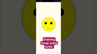 Drawing emoji using python turtle #python #turtle #shorts#smile