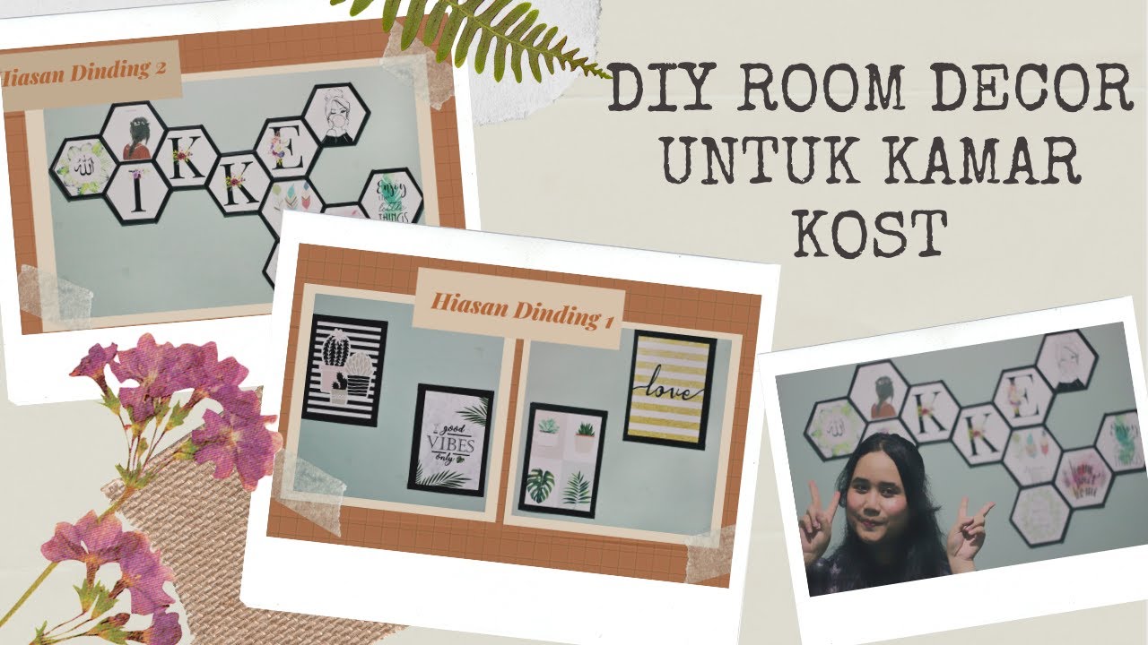 TUTORIAL DIY ROOM DECOR ALA ANAK  KOST  MURAH  59K YouTube