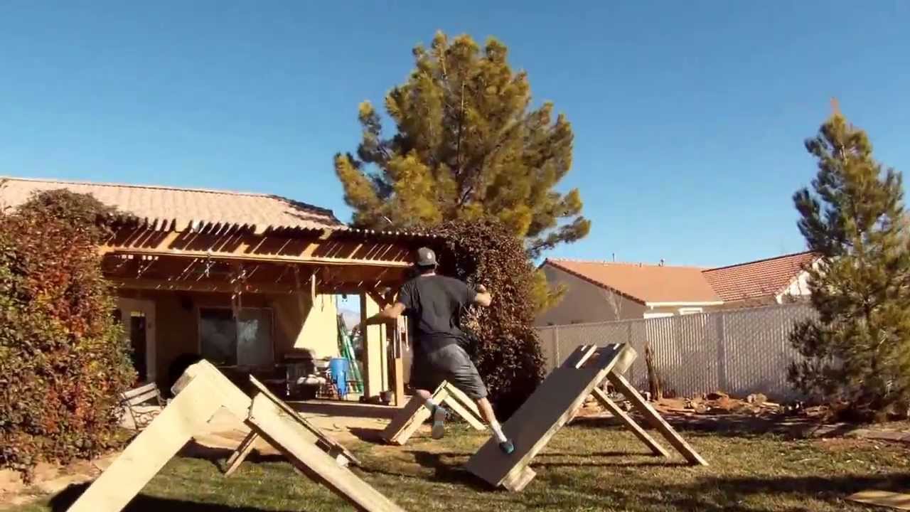 chris rolling log slanted steps - YouTube