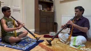 Raga Malayamarutham Home Practice Father and Son